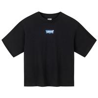 Levi's【凉感透气】李维斯儿童男童短袖T恤2025夏季运动上衣女 黑美人 150 /72 【身高140-152cm】