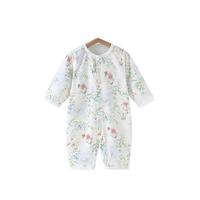 爱宝适婴儿连体衣纯棉夏季薄款宝宝哈衣新生儿短袖爬服T175绿野寻踪80cm 绿野寻踪 【后背网眼】