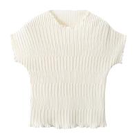 Basic House/百家好时髦小众T恤女显瘦短袖上衣 白色 均码
