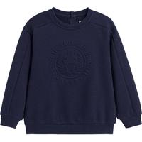 Gap男幼春秋LOGO立体宽松加绒保暖运动卫衣儿童装上衣837023