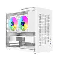 玩嘉阿尔法T01手提机箱MATX主机箱便捷式小电脑侧透玻璃紧凑型桌面迷你白色ITX台式机Type-C接口