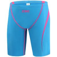 洲克（ZOKE）泳裤男款防尴尬五分抗氯速干专业训练游泳裤男士泳衣及膝2025泳裤 蓝色 117536977-4 3XL 腰围90-95cm