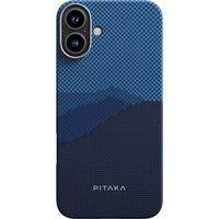 PITAKA适用苹果iPhone16Plus手机壳MagSafe磁吸凯夫拉芳纶碳纤维纹高级超薄上下包保护套山