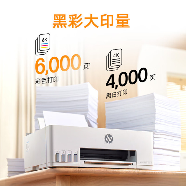 惠普 Smart Tank 598 墨仓式 彩色喷墨一体机 白色