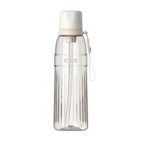 希乐Tritan塑料杯运动水杯男女士户外吸管杯大容量便携随手杯子 胭脂灰720ml【吸管+提绳】