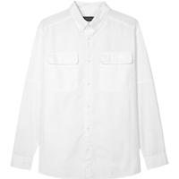 雅戈尔衬衫男春夏【100%棉不易皱】双口袋休闲百搭长袖衬衫衬衣 白色 41