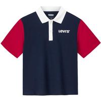 Levi's李维斯polo衫童装男童短袖t恤2025夏季儿童男孩翻领白色 深靛蓝 140 /68 【身高128-140cm】