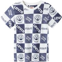 Levi's李维斯童装夏季儿童棋盘格短袖T恤男童潮流圆领上衣 糖果白 160 /80 【身高158-170cm】