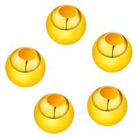 金小貅黄金转运珠足金999小金珠重版加厚散珠光面金珠黄金古法珠手串 0.75g,4mm古法珠重版4颗