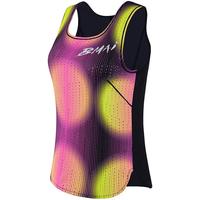 必迈2025春夏跑步竞速背心速干透气马拉松跑步训练运动背心 骑士黑/霓粉/流萤黄 女 XL