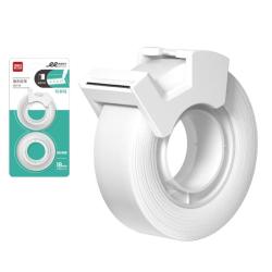 得力 强韧型隐形胶带切割器套装 18mm*20y小胶带 开学必备学习用品 错题整理学生文具 白色透明2卷30118