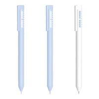 白雪（snowhite）旋转中性笔签字笔 0.5mmST笔头按动笔水笔 白色笔杆黑色芯 3支 G-602 【薄荷香味】黑色3支 ST笔头