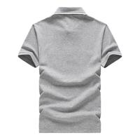 七匹狼短袖T恤男夏商务休闲POLO打底衫菠萝纹翻领男装透气上衣服饰 175/XL 中灰