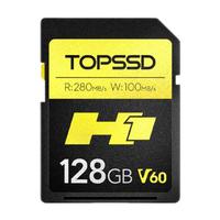 天硕(TOPSSD)H1/H2/H3高速SD卡V60大卡UHS-II双芯专业影像V90sd卡单反内存卡微单数码相机卡存储卡 H1系列 V60 280MB/s 128G送收纳盒