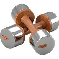 汇聚德仁哑铃高端器材家用实木哑铃 1kg*2只