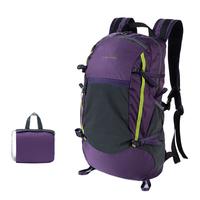 PLAY-KING冲顶背包轻便折叠双肩背包户外登山包男女徒步旅行休闲大容量防水 暗夜紫20L【超轻便携可折叠】