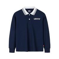 Levi's李维斯儿童POLO衫童装男童春秋装卫衣2025上衣打底长袖 深靛蓝 120 /60 【身高110-116cm】