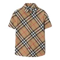 BURBERRY 男童 格纹棉质衬衫