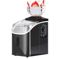 HICON 制冰机家用不锈钢款20kg方冰威士忌咖啡全自动清洗家用方块冰制冰机HZB-25FS