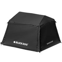black dog黑狗一室四厅自动帐篷黑胶防晒遮阳防风雨家庭式速开 夜幕黑