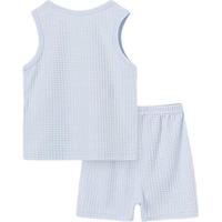 童泰（TONGTAI）婴儿内衣套装夏季居家内衣儿童背心短裤TS41J276-DS蓝色73cm