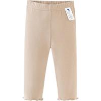 迷你巴拉巴拉女童打底裤高弹舒适裤子长裤2025春季 驼色50110 90