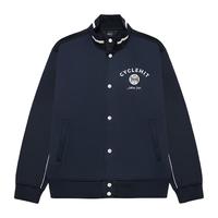 美津浓(MIZUNO)HERITAGE系列 复古运动外套男子梭织夹克棒球元素 15/藏蓝 L (175)