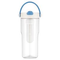 乐扣乐扣(LOCK&LOCK)大容量塑料吸管水杯tritan户外水壶带提手茶仓男女杯子白色800ML 白色 800ml