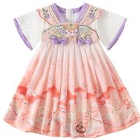 【国风新中式】女童汉服连衣裙2025夏季女宝宝古风裙子礼服