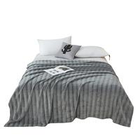 三利毛毯床上盖毯办公室午睡宿舍儿童法兰绒毯子 150*200 法兰绒毯-栗棕色 150*200CM