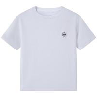 波司登(BOSIDENG)25年夏季纯棉T恤男女童凉感舒适萌趣印花运动短袖T250225100 云朵白8211 150 /72