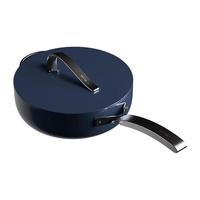 VELOSAN丝带系列平底锅不粘锅煎锅加深炒锅牛排锅炒菜锅燃气电磁炉30cm 加高加深|煎炒两用|普鲁士蓝 30cm