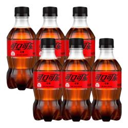 可口可乐 汽水碳酸饮料300ml小瓶装系列 零度可乐300ml*6瓶