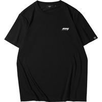 HLA海澜之家短袖T恤POWER YOUNG印花凉感短袖男夏季HNTBW2Y145A 黑色CR 190/104A/XXXL