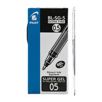 百乐（PILOT）BL-SG大容量中性笔SG啫喱笔考试办公用水性笔顺滑速干0.5mm签字笔 【黑色】12支装/0.5mm