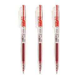 得力 刷题笔速干st头按动笔S08F中性笔用备考水性笔0.5mm黑色透明考试笔大容量油墨书写 【