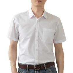 BLACKMONDAY 夏季纯棉牛津纺衬衫男短袖全棉男士免烫时尚百搭商务休闲正装衬衣