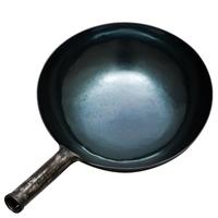 章丘铁锅 Zhangqiu iron Wok舌尖上的中国章丘手工铁锅无涂层物理不粘锅燃气老式熟铁锅同盛永 宗师古法烤蓝 36cm