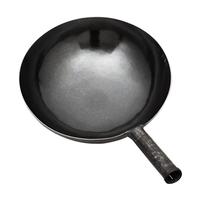 章丘铁锅 Zhangqiu iron Wok舌尖上的中国章丘手工铁锅无涂层物理不粘锅燃气老式熟铁锅同盛永 宗师古法原色 32cm