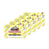 渔夫之宝英国零食 硬糖果 含片清新口气西柚薄荷柠檬润喉糖 柠檬味 25g*5袋