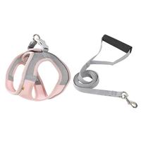 吉姆贝贝狗绳狗狗牵引绳小型犬背心式胸背带小狗遛狗链子幼犬宠物用品 +1.3m牵引绳 XXS-1-3斤可调节胸背20-24cm