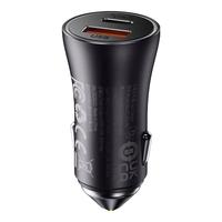 倍思(Baseus)车载充电器点烟器60W超级快充头一拖二适用新能源车苹果16华为 双口快充