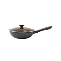 厨源(CULINARY ORIGIN)老板铸铁锅不粘锅炒锅不粘锅炒菜锅具0涂层超普通锅四倍防锈 【2代平底】专利独创8道卡槽 28cm