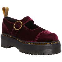 马丁(马汀博士 Dr.Martens)V Addina女春夏丝绒增高小厚底女浅口玛丽珍鞋 樱桃红色 37