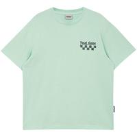 杰克·琼斯（JACK&JONES）男装夏季T恤潮休闲多巴胺棋盘格印花宽松短袖T恤男 A61薄雾绿 常规 A61薄雾绿 S 170 170/92A/S