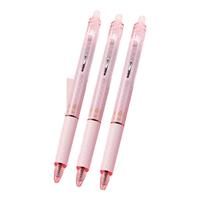百乐（PILOT）可擦笔-按动中性笔温控可擦书写办公用笔 LFBK-23EF-DP-CHN 0.5 粉色格纹/黑 3支装