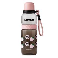 迪士尼（Disney）儿童水杯Tritan塑料杯大容量女运动水杯高颜值随手杯吸管杯子 草莓熊浅粉/拧盖【直饮杯】 720ml