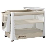 coolbaby婴儿床多功能新生儿拼接宝宝床可折叠尿布台便携移动 UU床【SE】床+小夜灯
