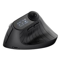 山业 人体工学三模鼠标 无线蓝牙有线三模 带显示屏 带旋钮 6项调节 9键4档DPI 办公游戏 2-DP