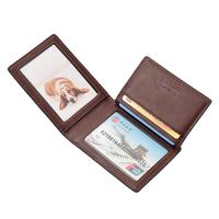 暇步士 驾驶证皮套男士证件夹迷你薄多功能银行卡包横款皮夹驾驶证件包 啡色